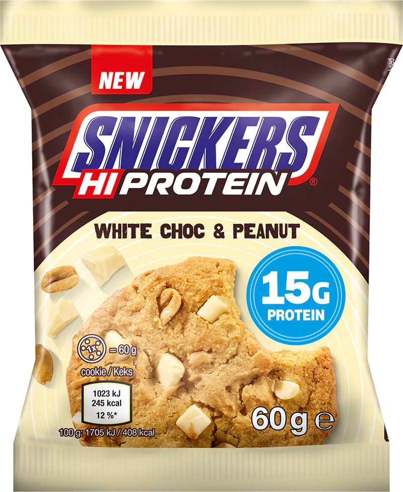 Snickers HiProtein Cookie - 12 x 60 g - White Choc & Peanut