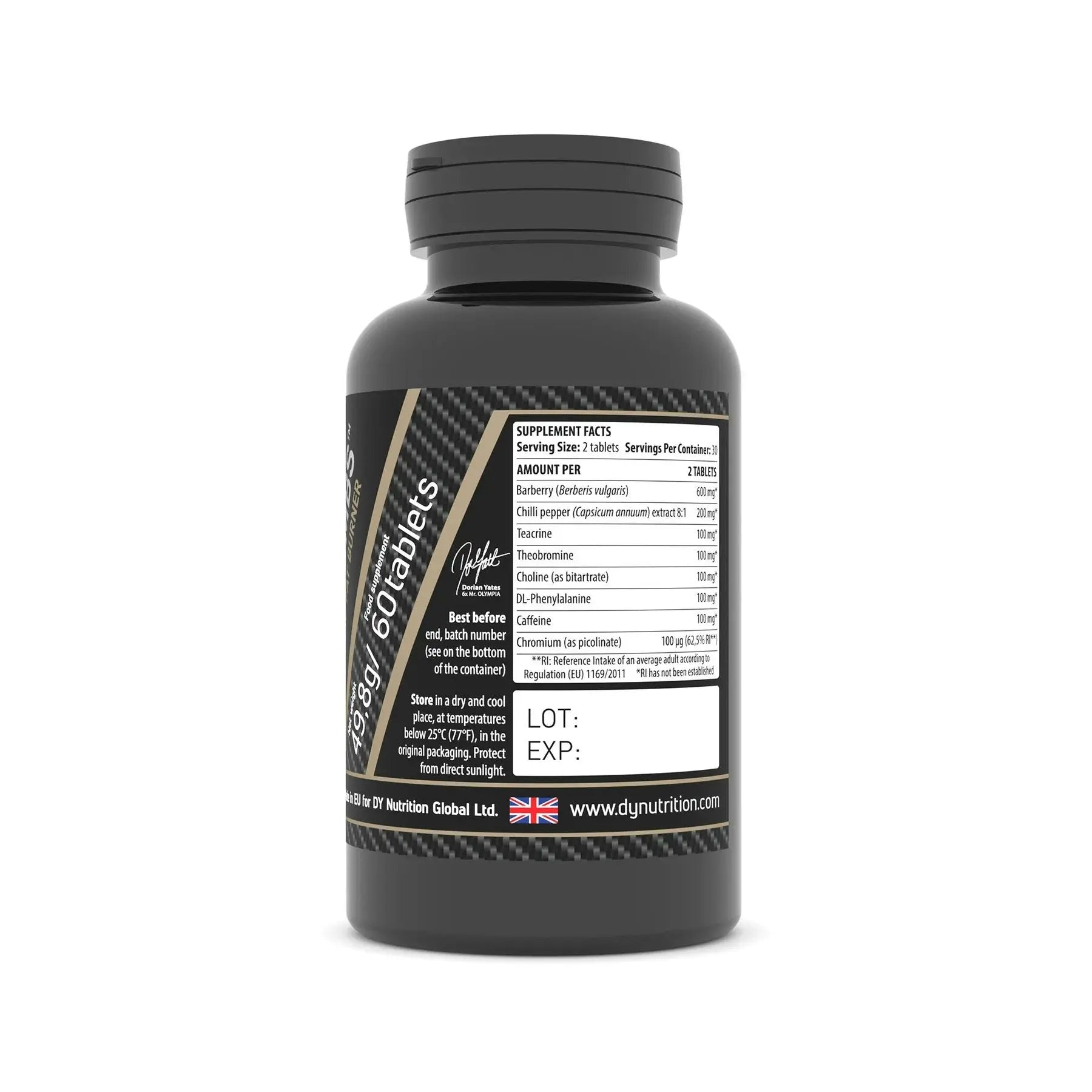 Dorian Yates Nutrition BlackBombs - 60 tabletter