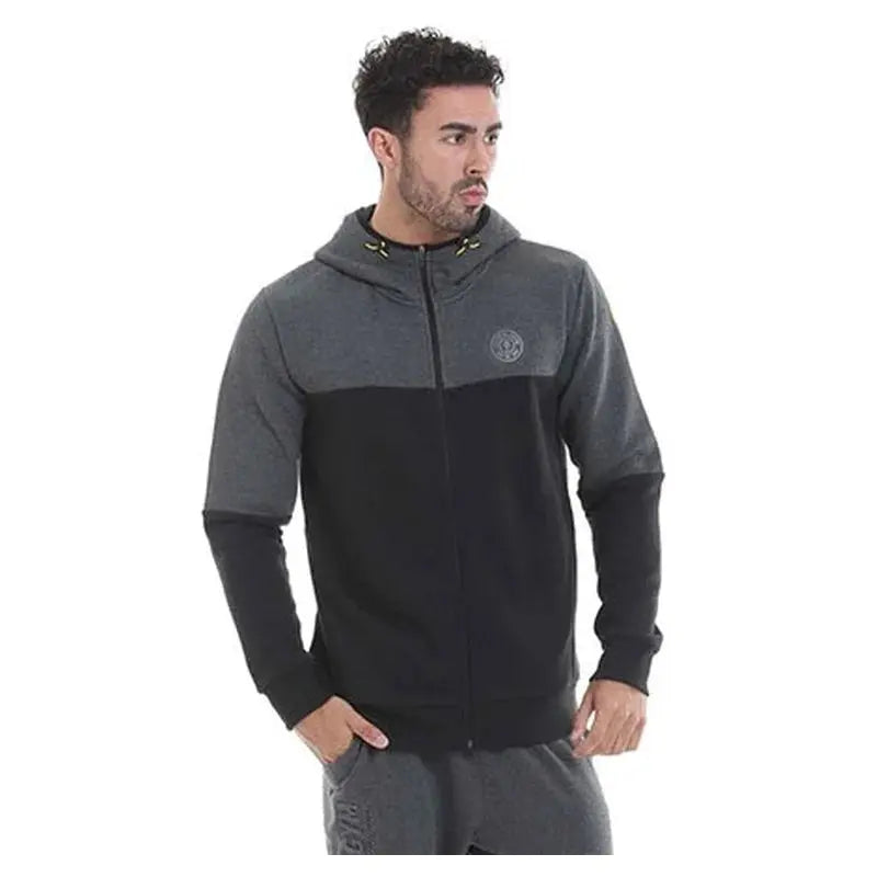 GGSWT085 Golds Gym Zipper Hoodie Perform - Black/Charcoal