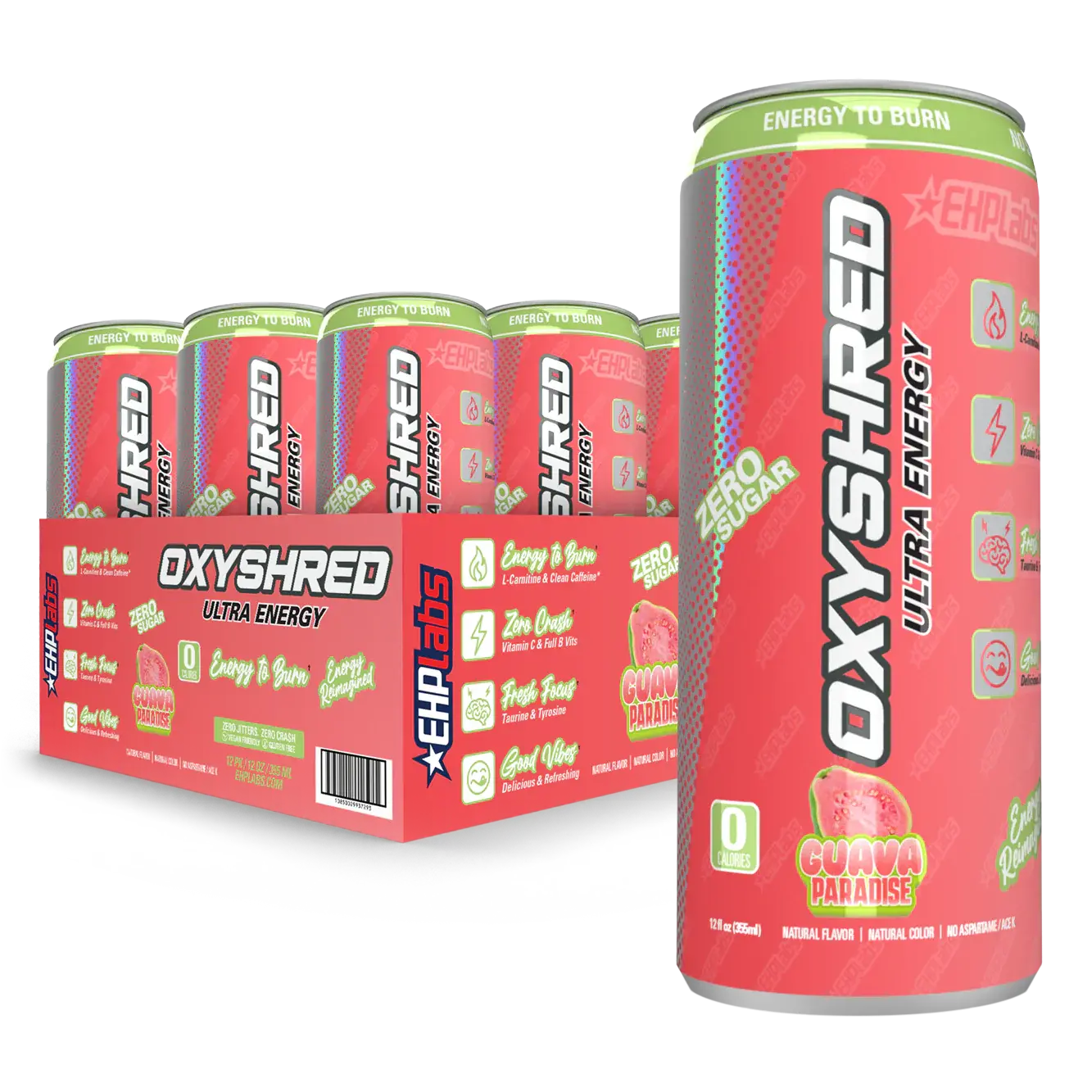 EHP Labs OxyShred Ultra Energy Drink - 12 x 355 ml