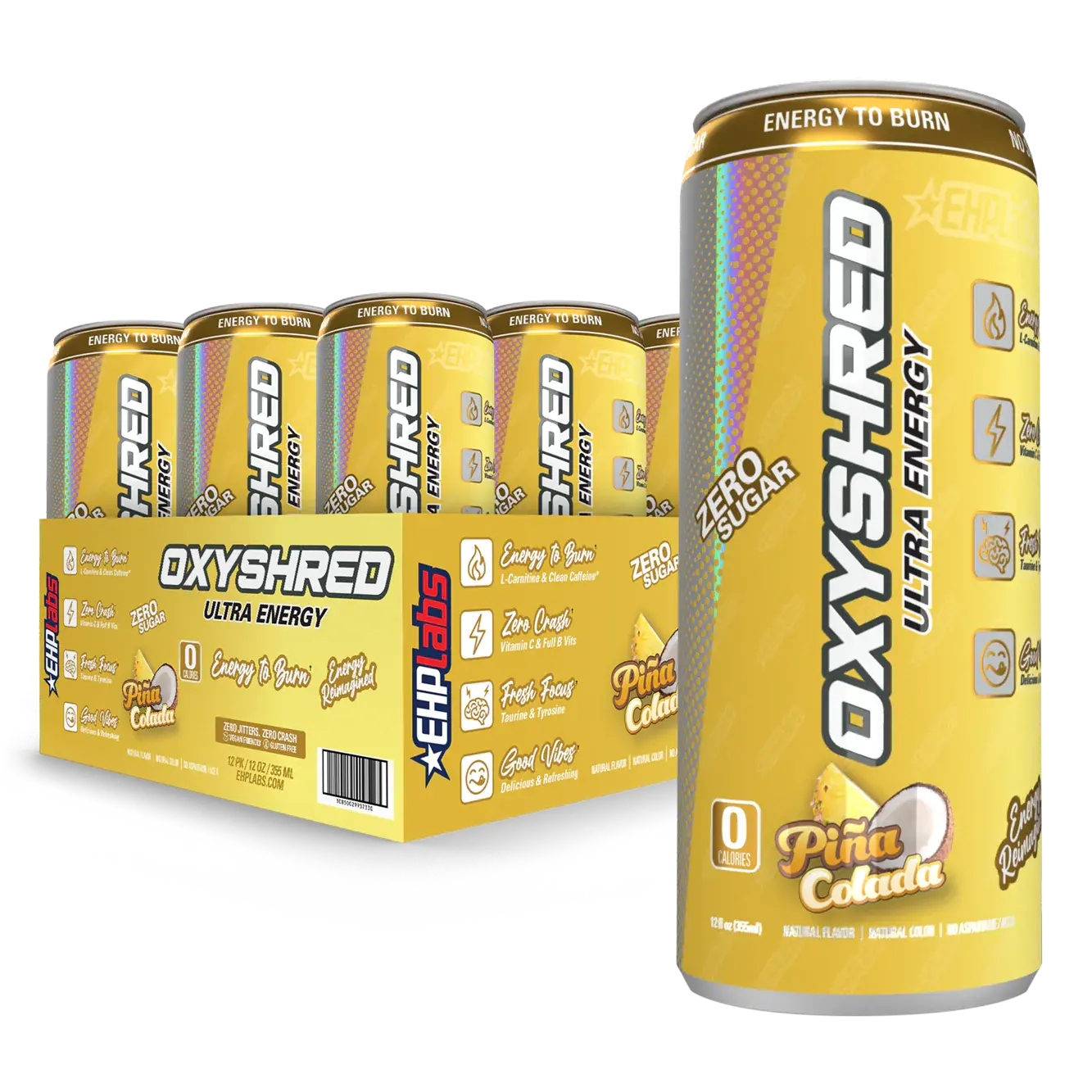 EHP Labs OxyShred Ultra Energy Drink - 12 x 355 ml