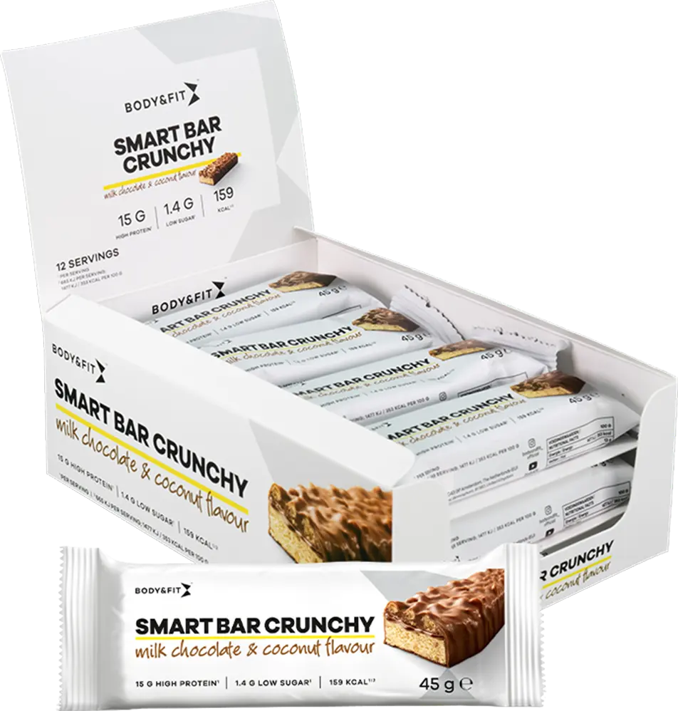 Body & Fit Smart Bar Crunchy - 12 x 45 g - Muskelkompaniet