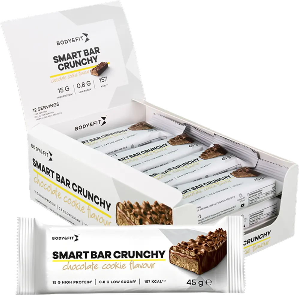 Body & Fit Smart Bar Crunchy - 12 x 45 g - Muskelkompaniet