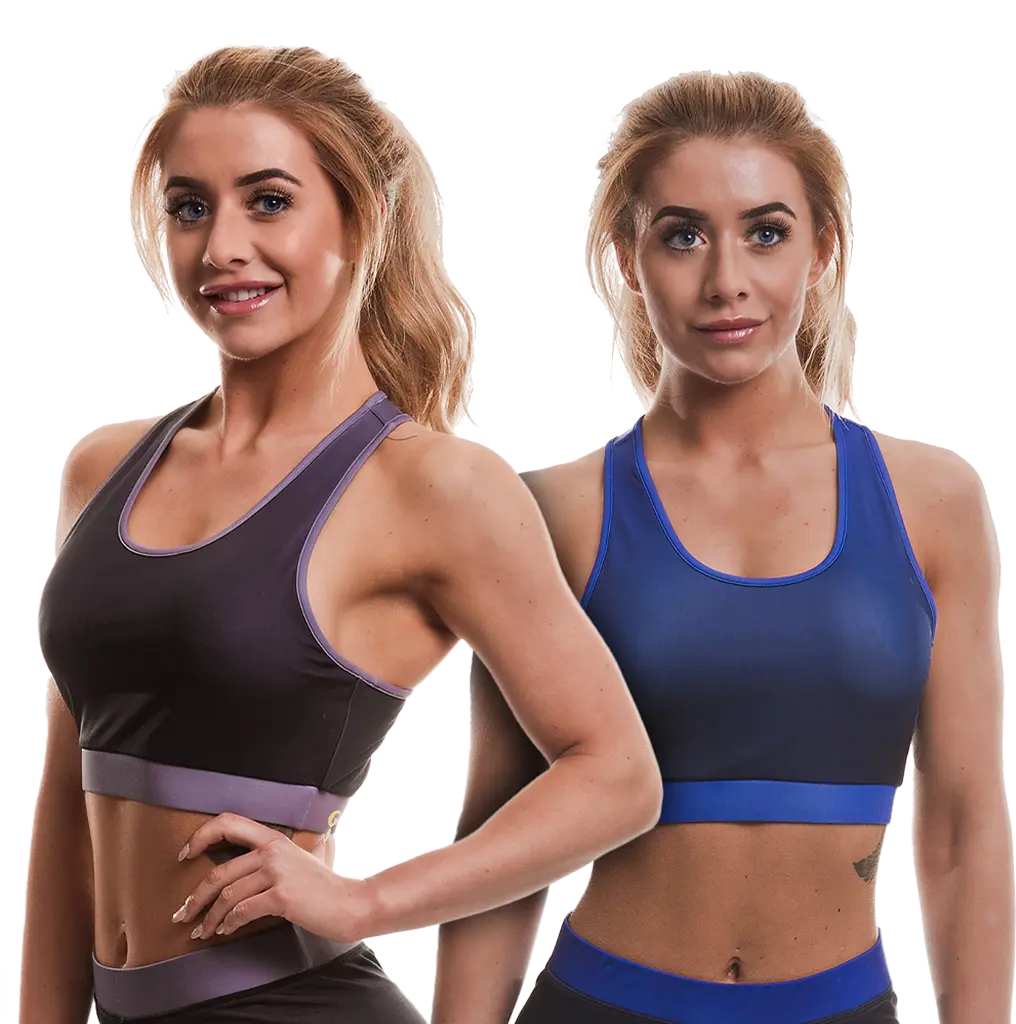 GGLTOP046 Golds Gym Ladies Crop Top Lilac