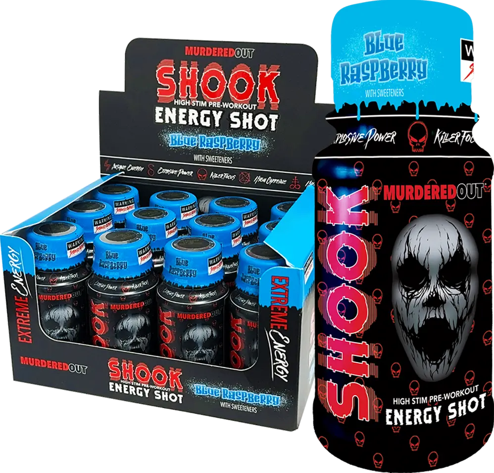 Murdered Out SHOOK Energy Shots - 12 x 60 ml