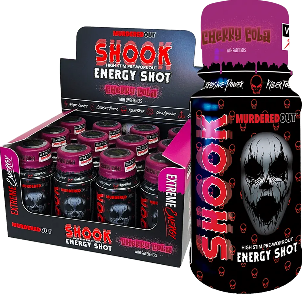 Murdered Out SHOOK Energy Shots - 12 x 60 ml