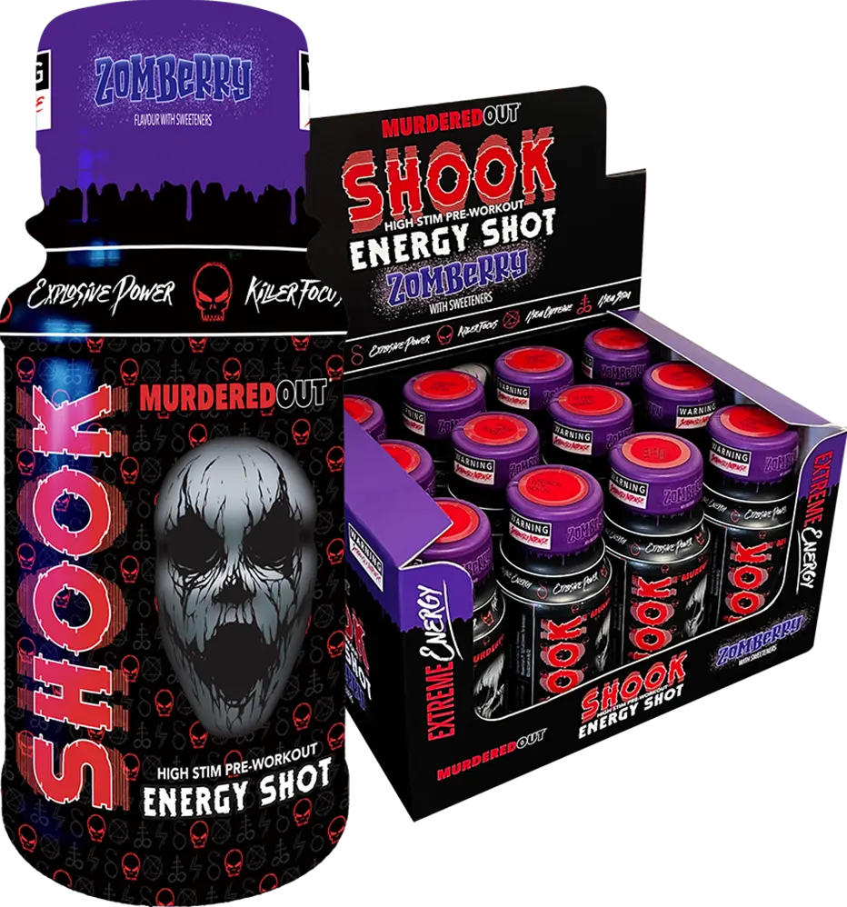 Murdered Out SHOOK Energy Shots - 12 x 60 ml