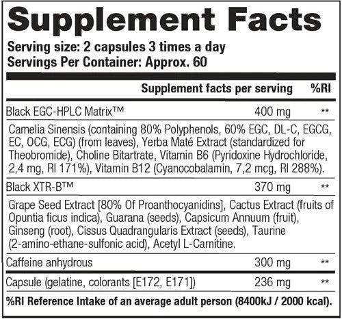 Stacker2 Black Burn - 120 kapslar