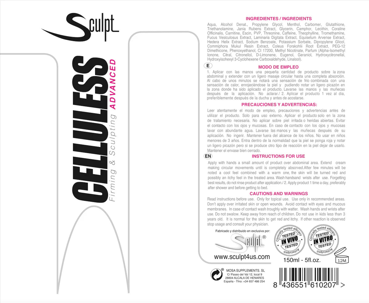 Sculpt Celluless Advanced 150 ml