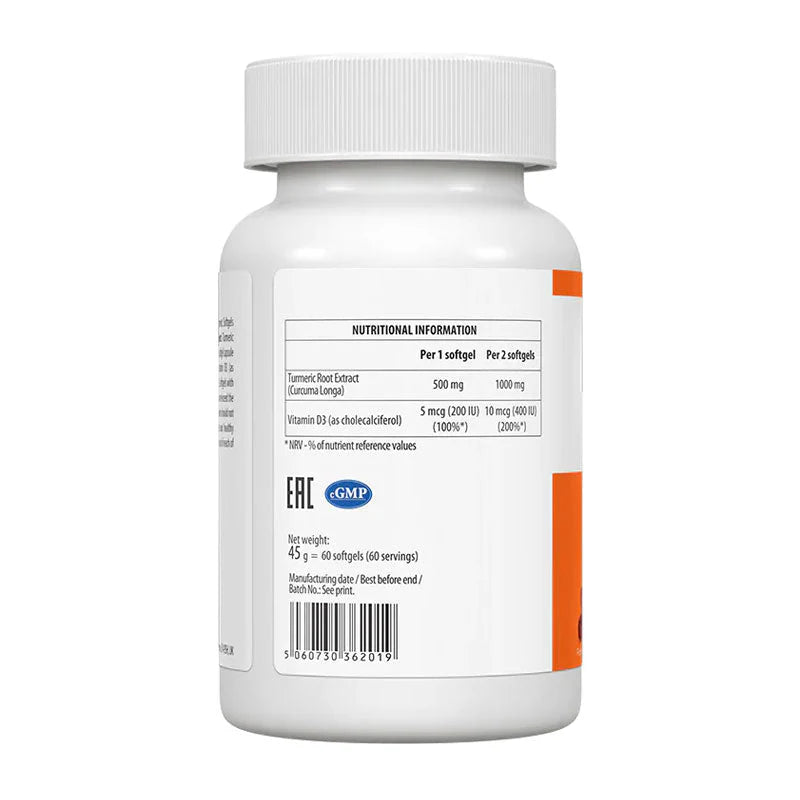 Ultravit Curcumin D3 - 60 softgels