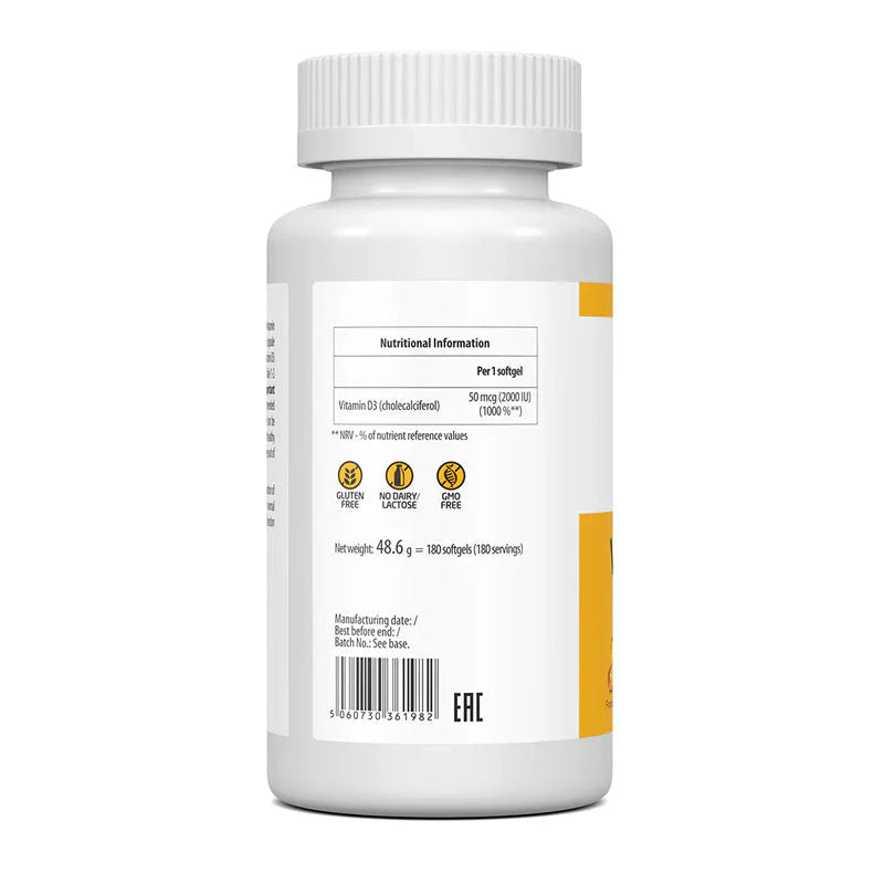 Ultravit Vitamin D3 2000IU - 180 softgels