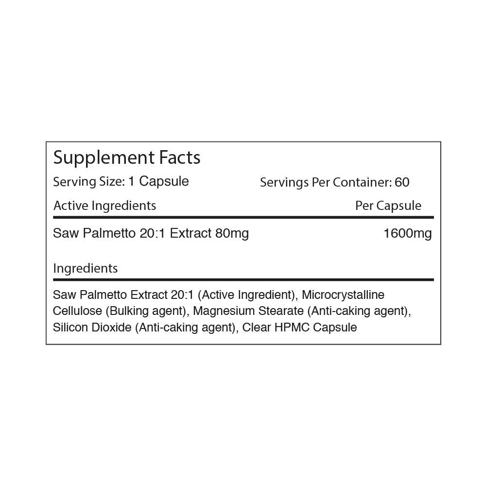 Warrior Saw Palmetto - 60 kapslar