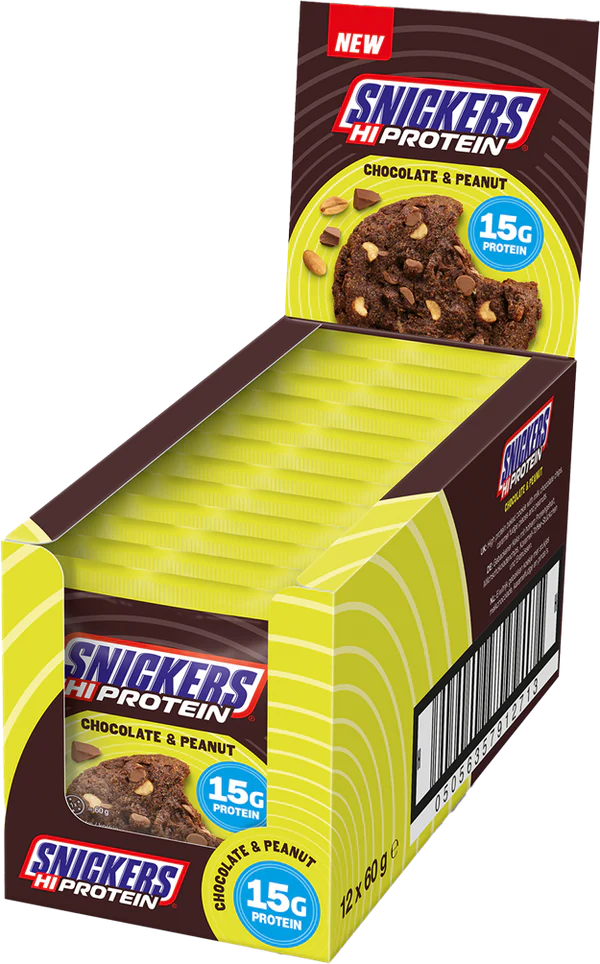 Snickers HiProtein Cookie - 12 x 60 g - Chocolate & Peanut
