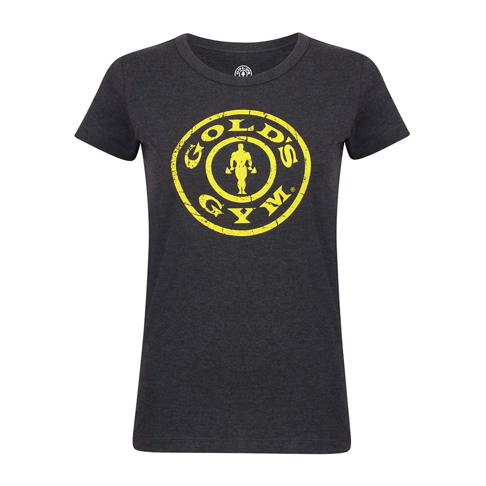 GGLTS043 Golds Gym Ladies T-Shirt Logo - Charcoal