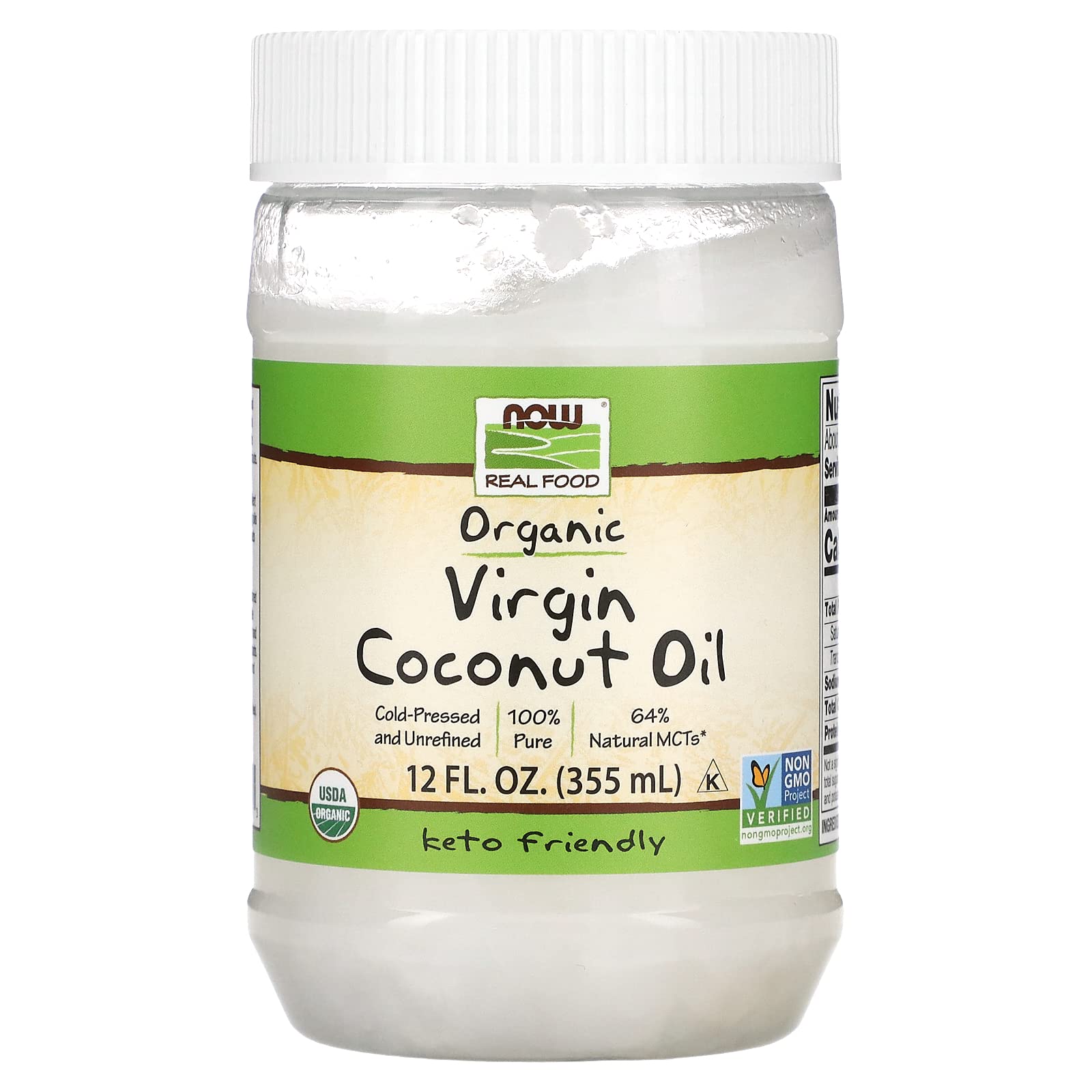 NOW Foods NOW1726 Coconut Oil Organic Virgin 568 ml