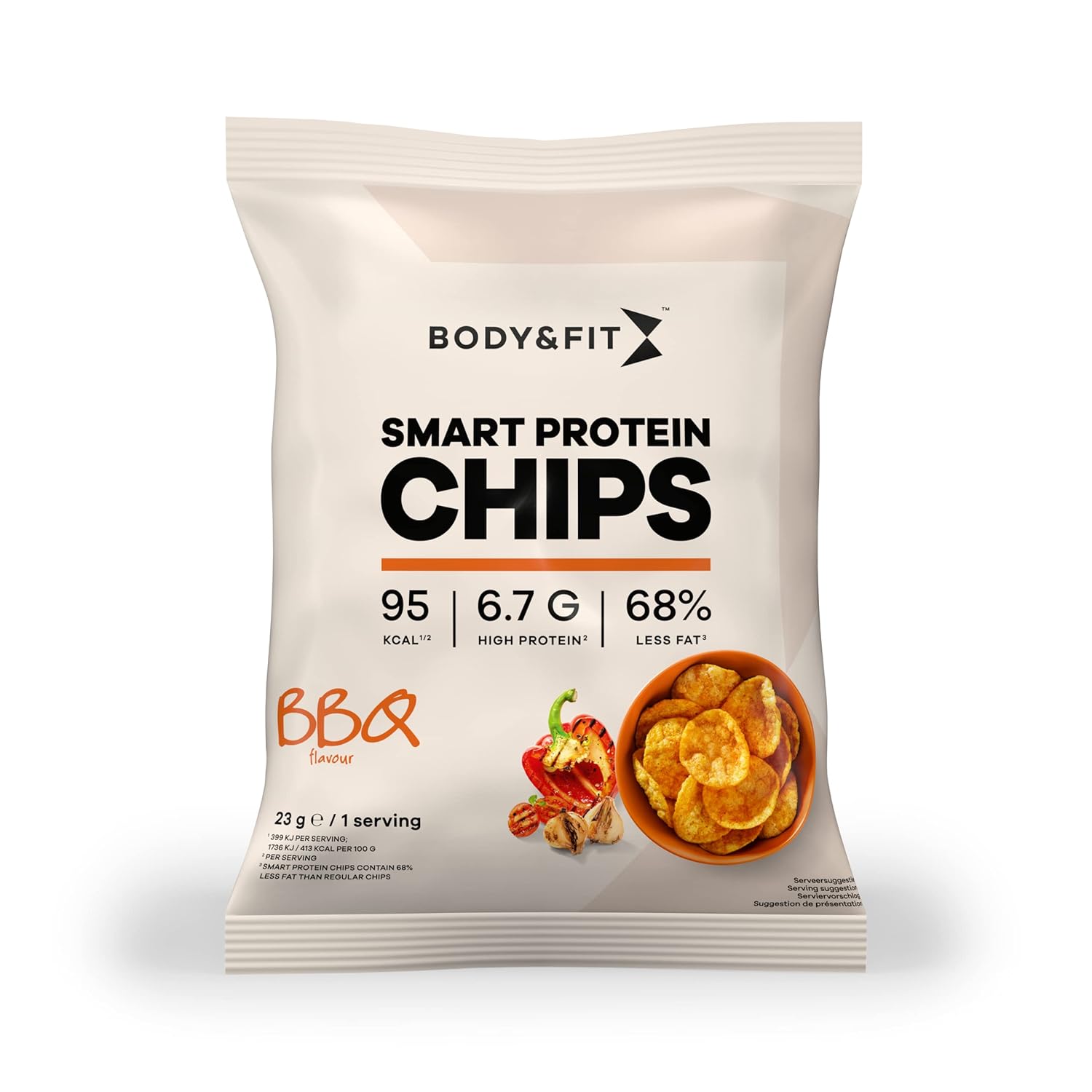 Body & Fit Smart Chips - 12 x 23 g - BBQ - Muskelkompaniet
