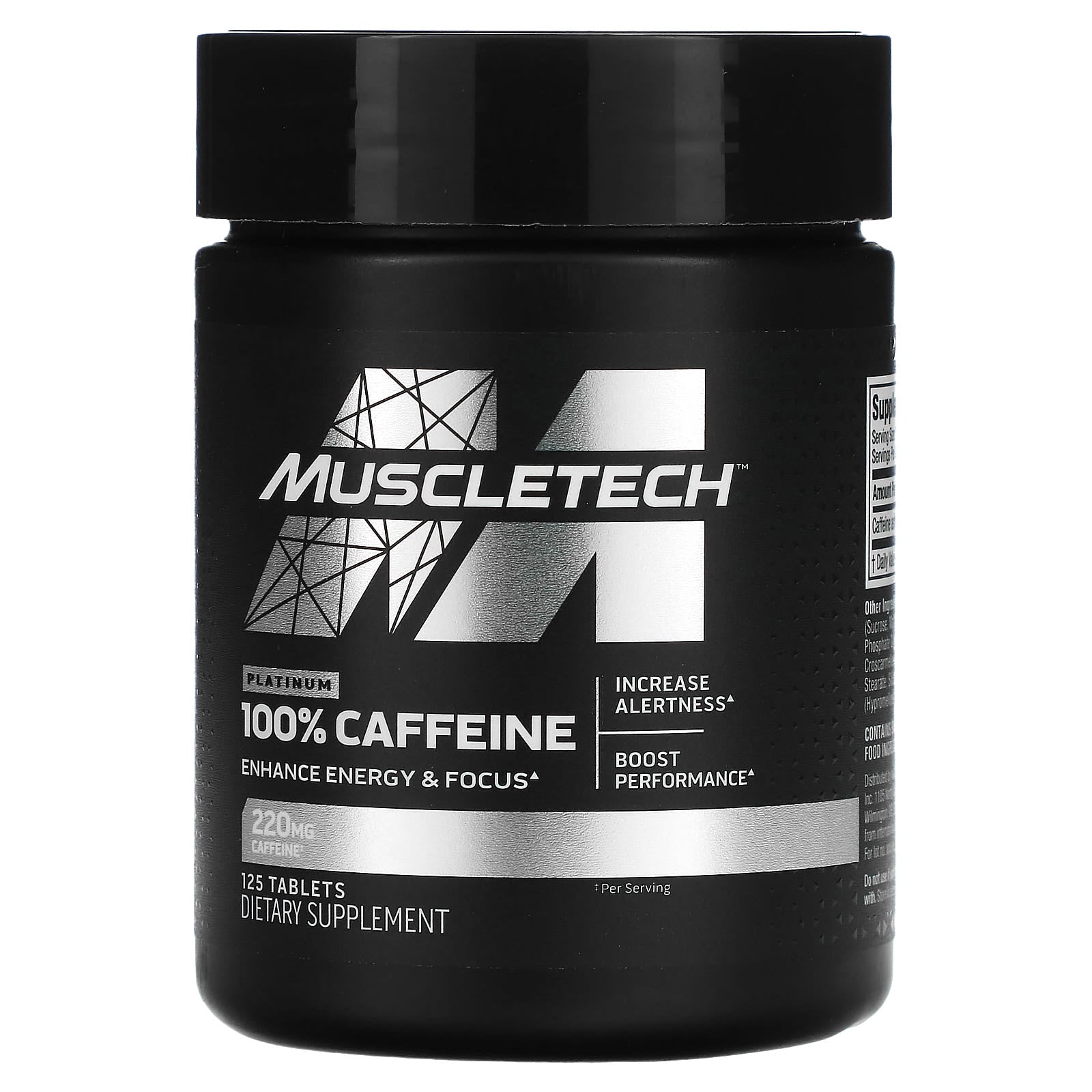MuscleTech Platinum Caffeine - 125 tabletter
