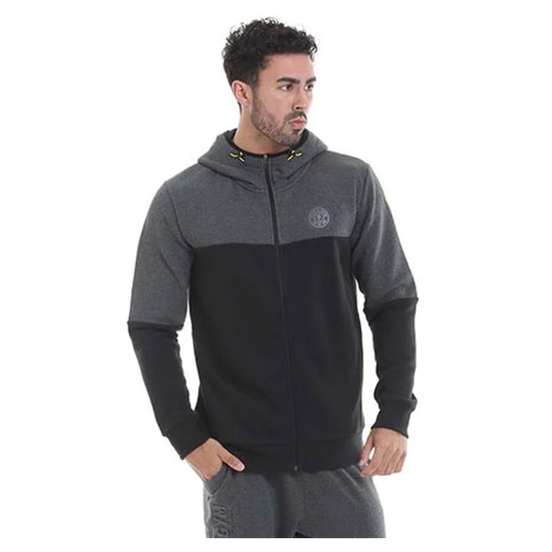 GGSWT085 Golds Gym Zipper Hoodie Perform - Black/Charcoal