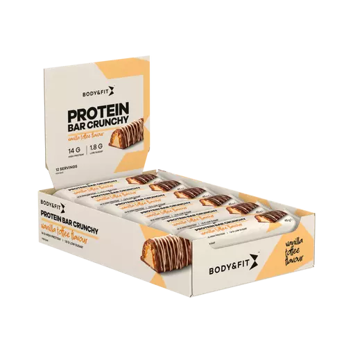 Body & Fit Protein Bar Crunchy - 12 x 45 g - Vanilla - Muskelkompaniet
