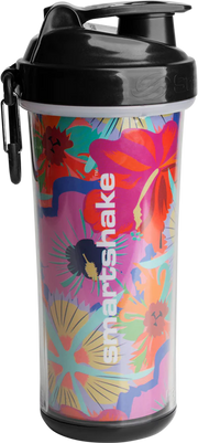 Smartshake Double Wall - 750 ml - Flower Power / Tropical red