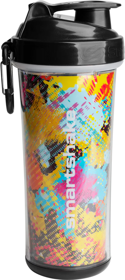 Smartshake Double Wall - 750 ml - Flower Power / Tropical red