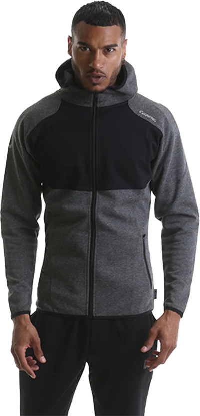 RIPT RCSWT709 Mens Hooded Zip Thru - Grey Marl