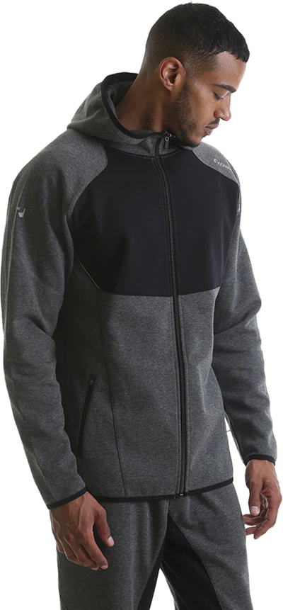 RIPT RCSWT709 Mens Hooded Zip Thru - Grey Marl