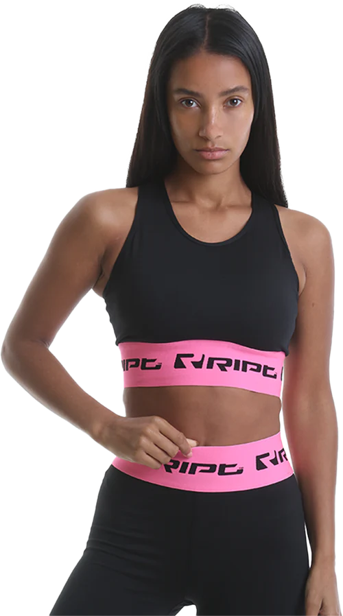 RIPT RCLTOP717 Ladies Crop Top Branded - Pink