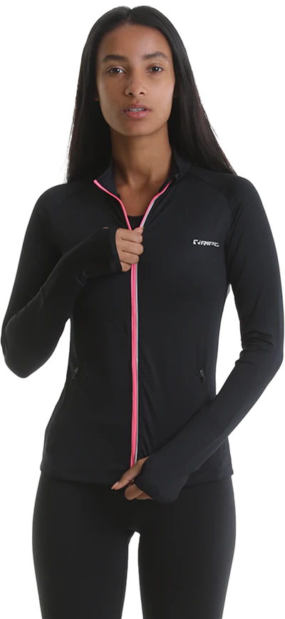 RIPT RCLTOP721 Zip Thru Top - Black