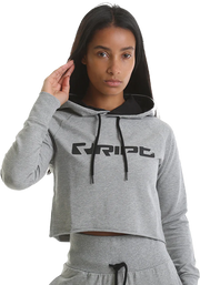 RIPT RCLSWT719 Ladies Cropped Hoodie - Grey