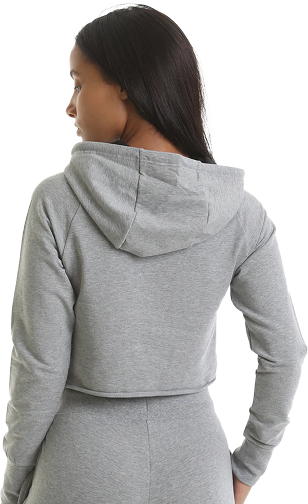 RIPT RCLSWT719 Ladies Cropped Hoodie - Grey
