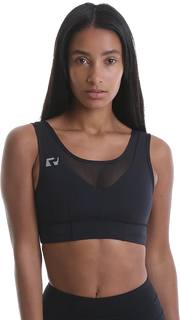 RIPT RCLTOP734 Ladies Crop Top Mesh - Black