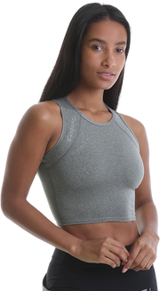 RIPT RCLTOP732 Ladies Crop Top - Grey Marl