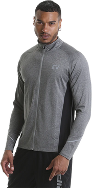 RIPT RCTOP728 Mens Zip Thru Top - Grey