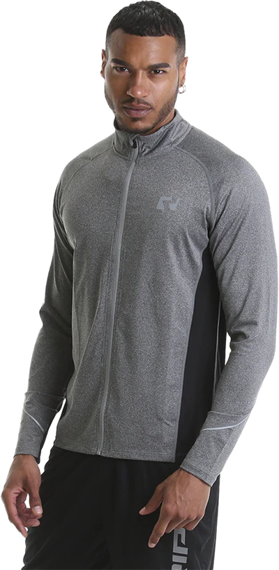 RIPT RCTOP728 Mens Zip Thru Top - Grey
