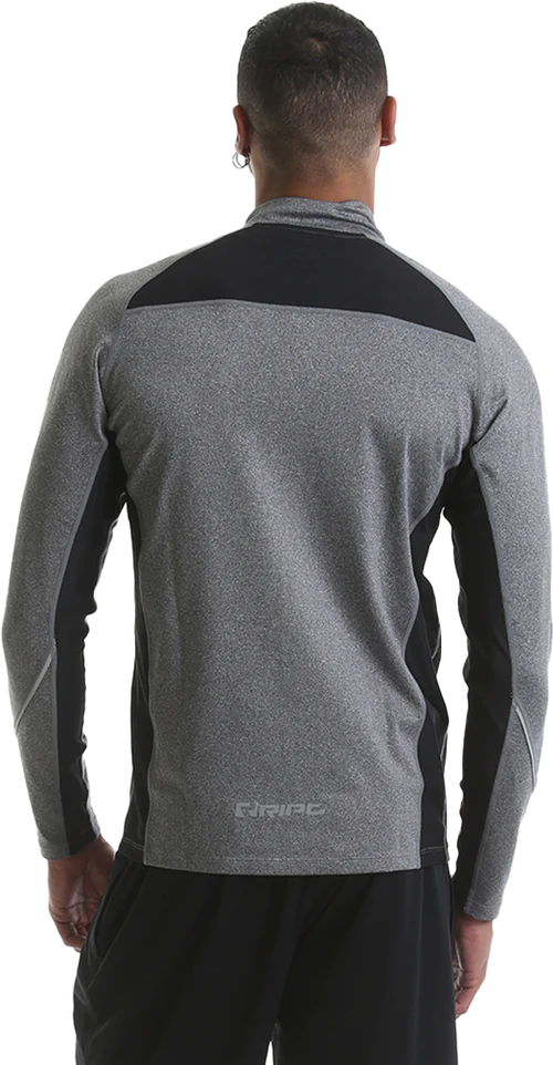 RIPT RCTOP728 Mens Zip Thru Top - Grey