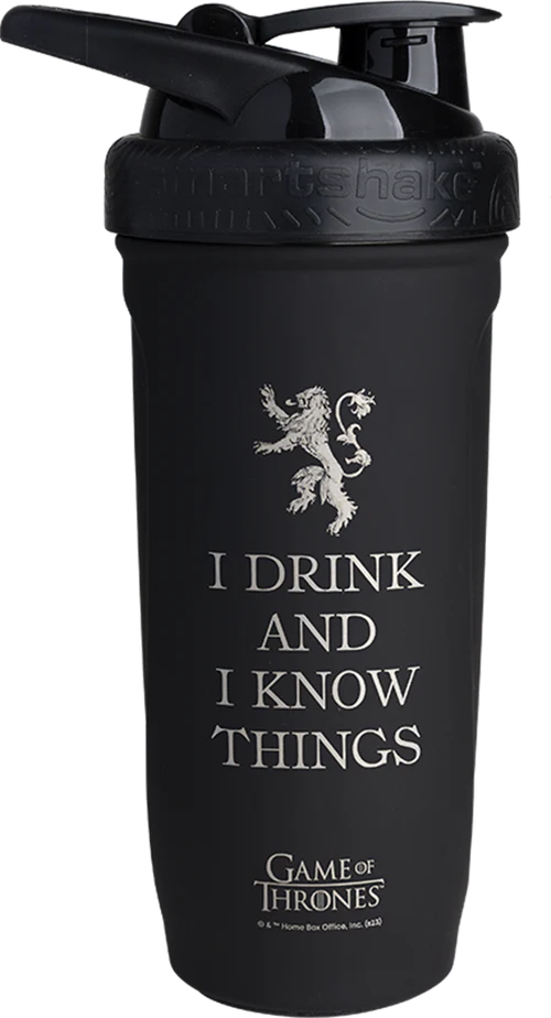 Smartshake Game Of Thrones Reforce Stainless Steel - 900 ml - I Drink And I Know Things