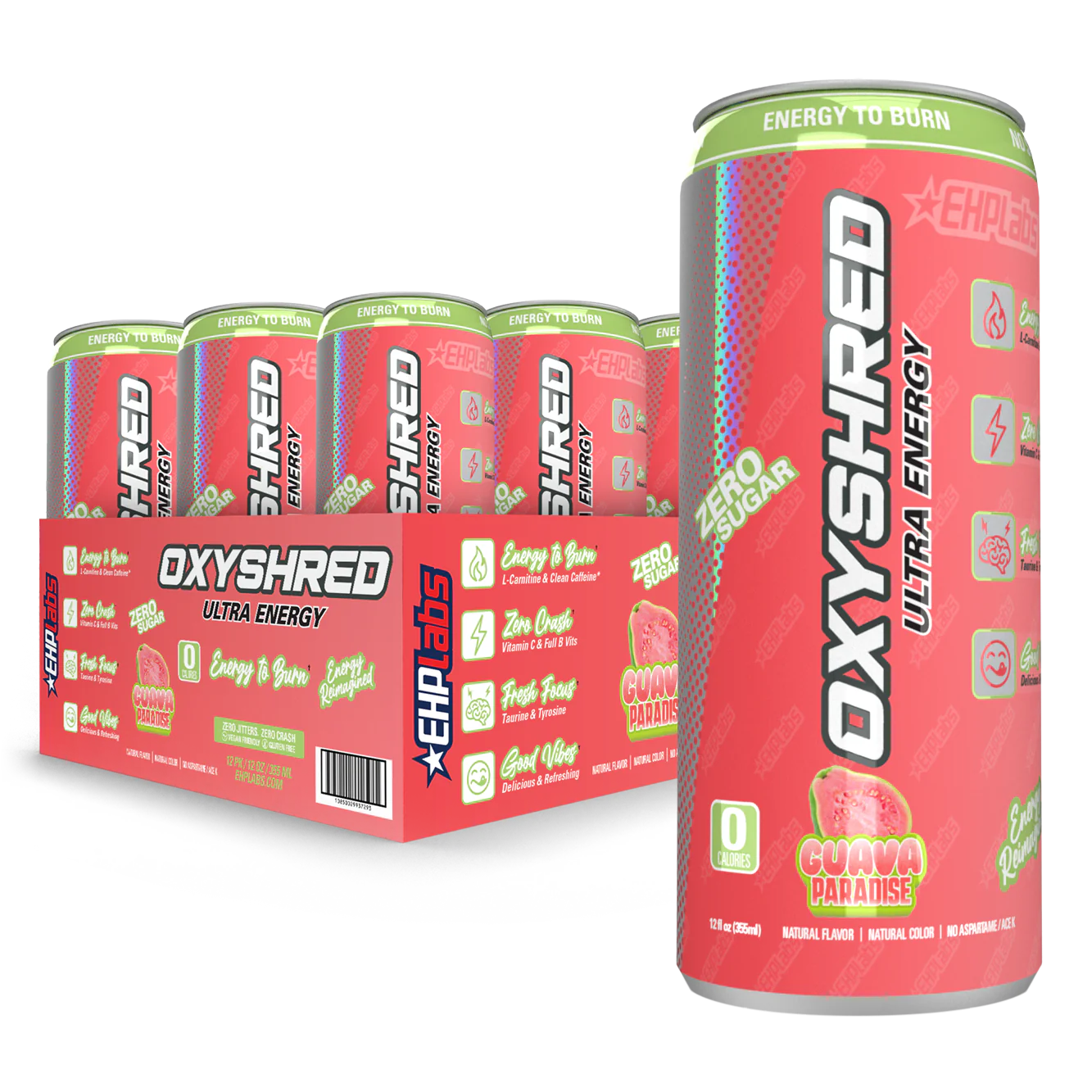 EHP Labs OxyShred Ultra Energy Drink - 12 x 355 ml