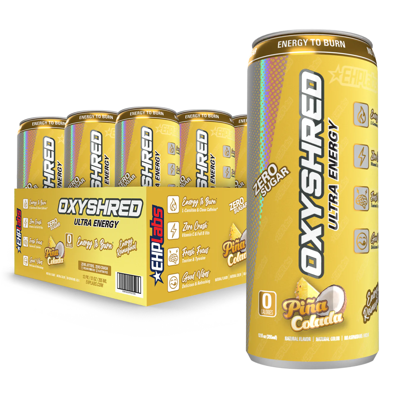 EHP Labs OxyShred Ultra Energy Drink - 12 x 355 ml
