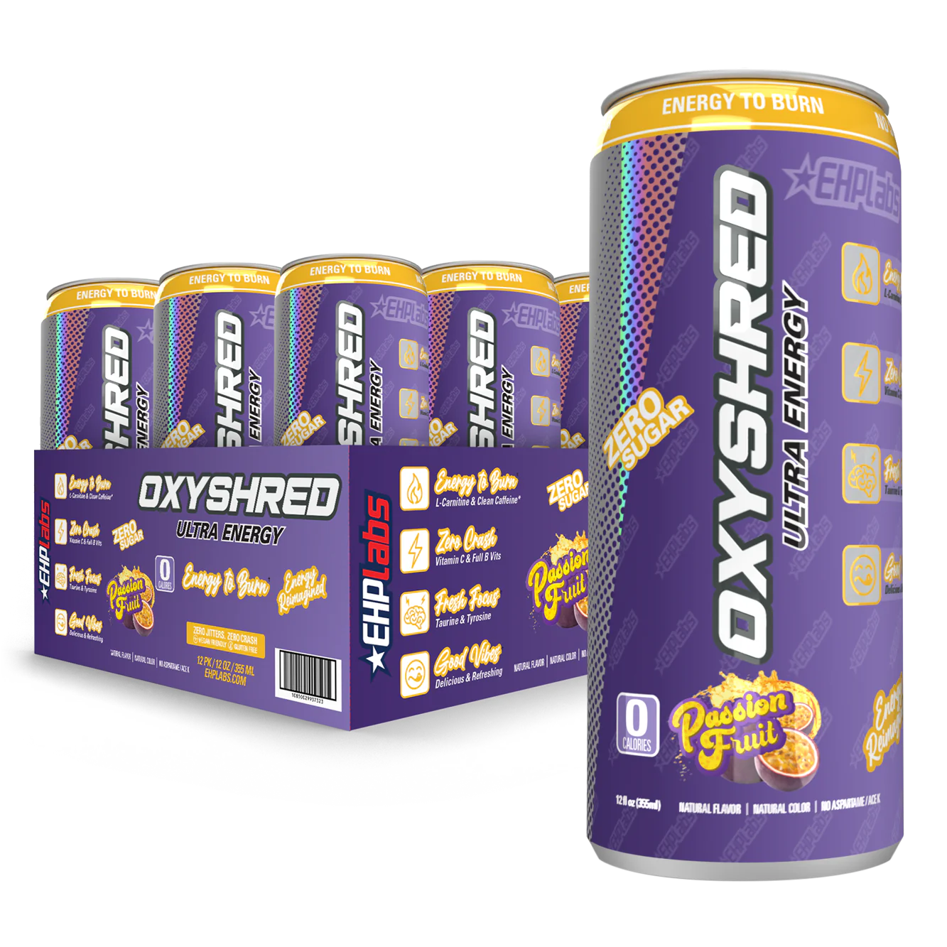 EHP Labs OxyShred Ultra Energy Drink - 12 x 355 ml