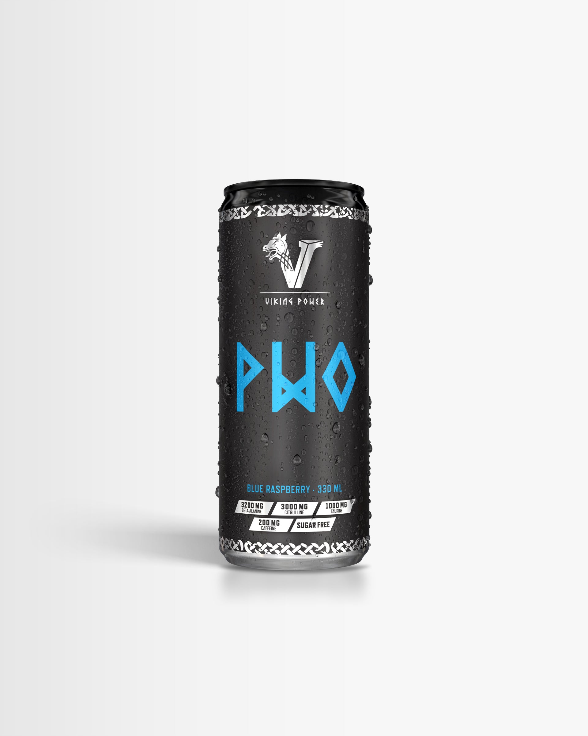 Viking Power PWO Energy Drink - 24 x 330 ml - Blue Raspberry
