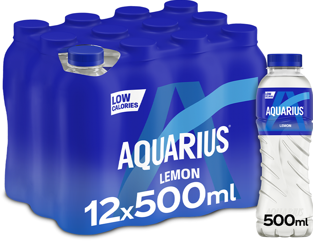 Aquarius - 12 x 500 ml - Lemon - Muskelkompaniet