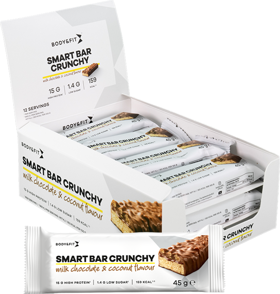 Body & Fit Smart Bar Crunchy - 12 x 45 g - Muskelkompaniet