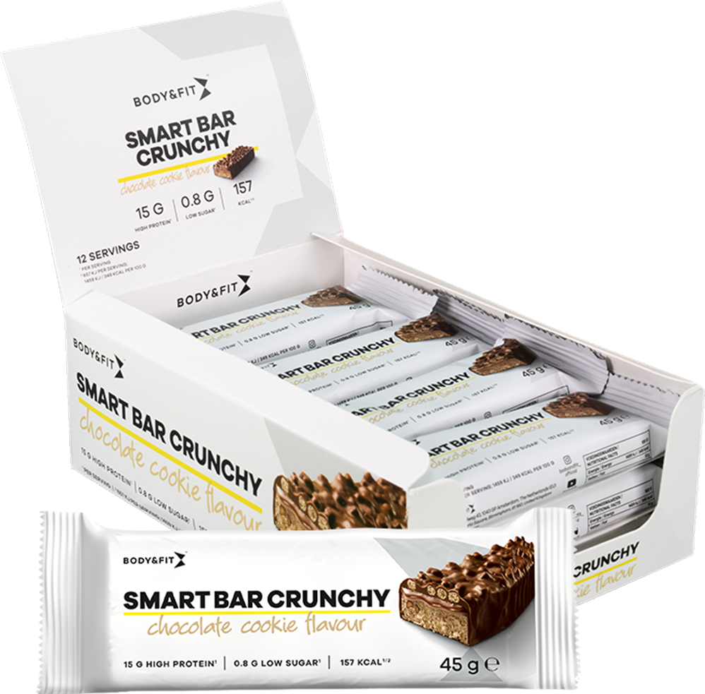 Body & Fit Smart Bar Crunchy - 12 x 45 g - Muskelkompaniet