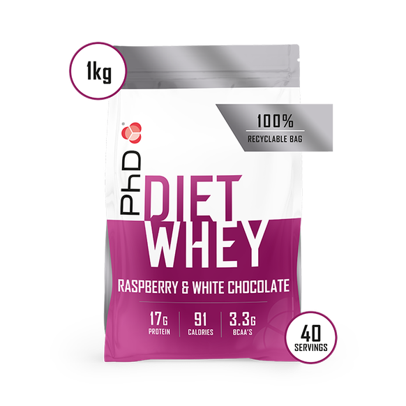 PhD Nutrition Diet Whey - 1000 g - Raspberry White Chocolate
