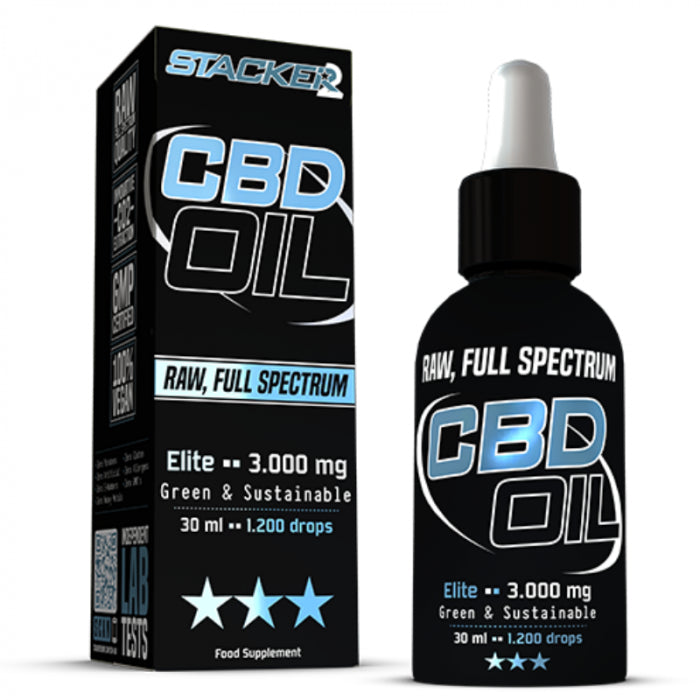 Stacker2 CBD Oil Elite - 3000 mg RAW - 30 ml