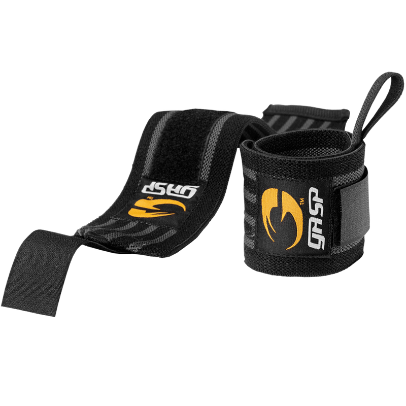 GASP Hardcore Wrist Wraps - Black/Grey
