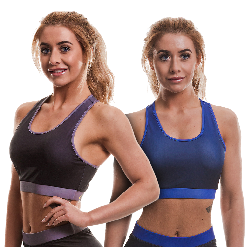 GGLTOP046 Golds Gym Ladies Crop Top Lilac