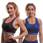GGLTOP046 Golds Gym Ladies Crop Top Lilac