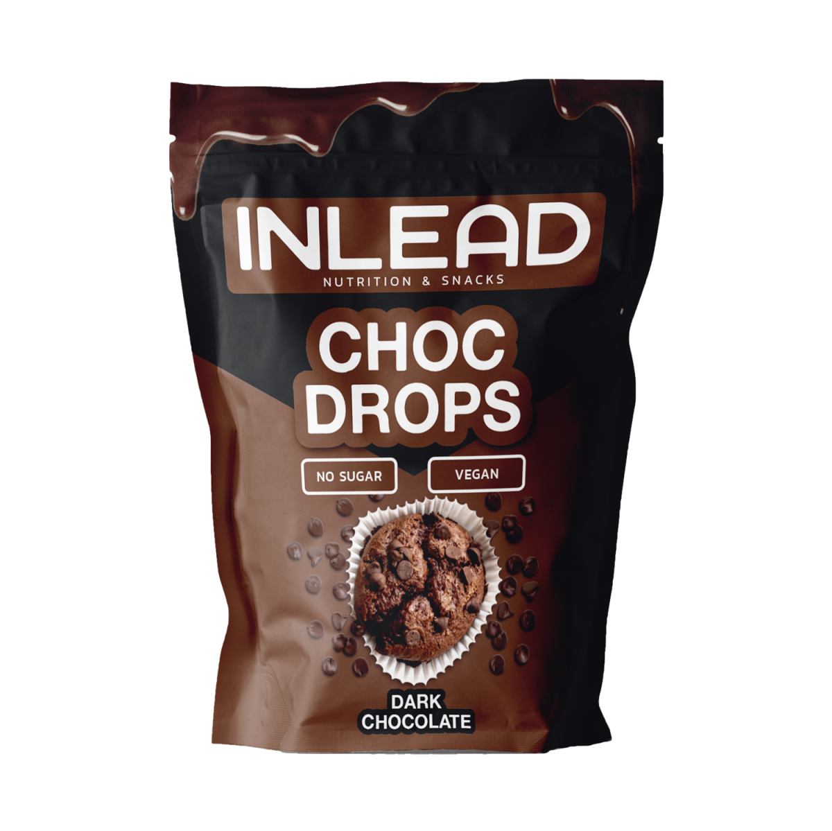 Inlead Choc Drops - 150 g - Dark Chocolate